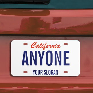 California Custom License Plate