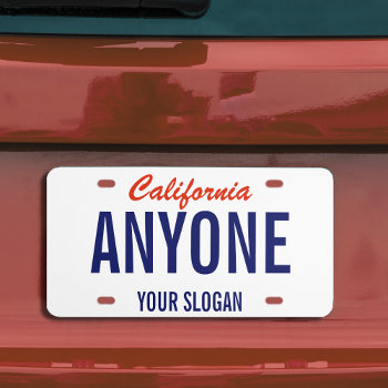 California Custom License Plate by HasCreations at Zazzle