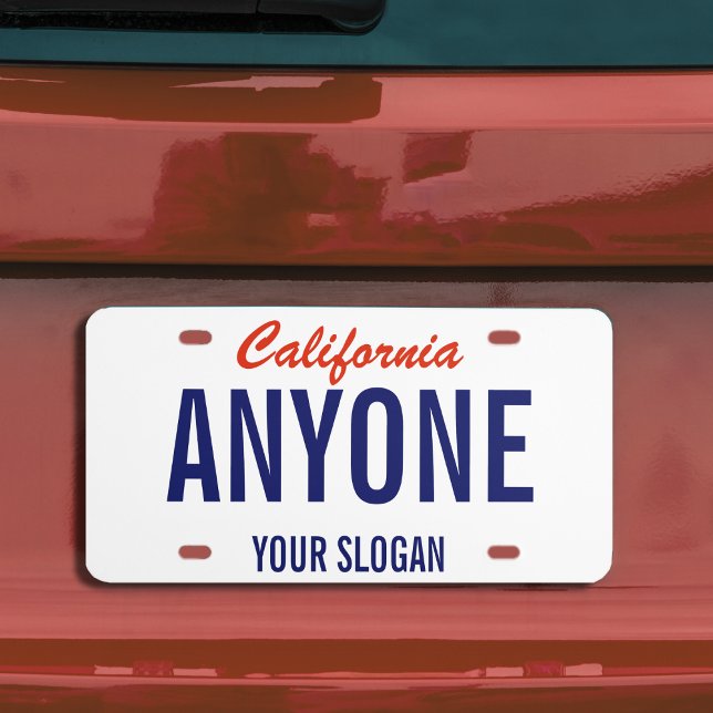 California Custom License Plate (Creator Uploaded)