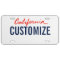 California Custom License Plate