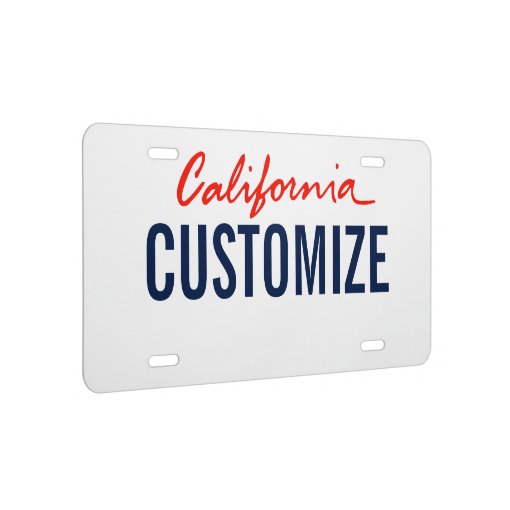 California Custom License Plate Zazzle