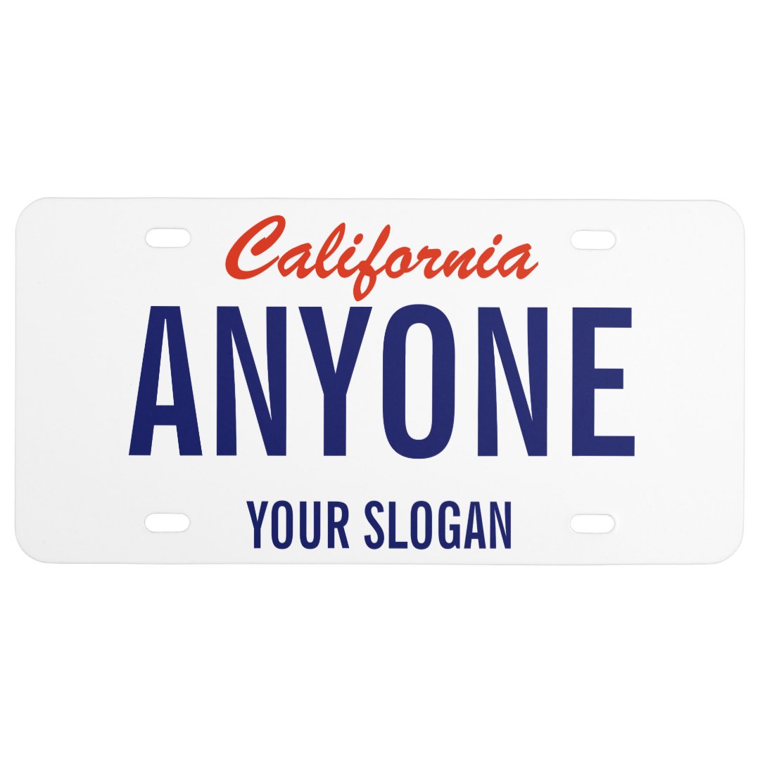California Custom License Plate Zazzle