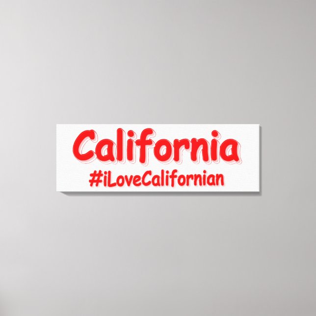 "California" Cute Design. Buy Now Canvas Print (Front)