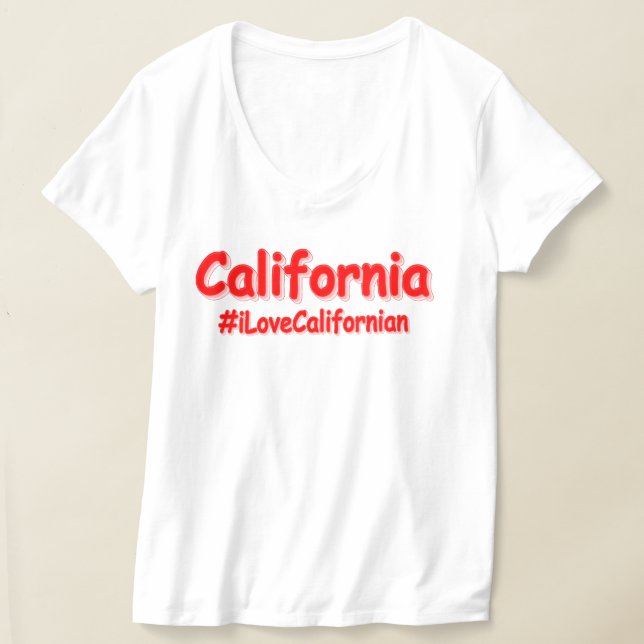 "California" Cute Design. Buy Now T-Shirt (Laydown)