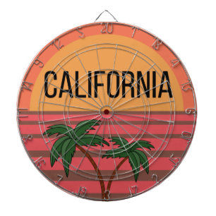 California Cute Design Gift Ideas Sunset Palms Dart Board