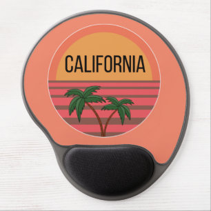 California Cute Design Gift Ideas Sunset Palms Gel Mouse Pad