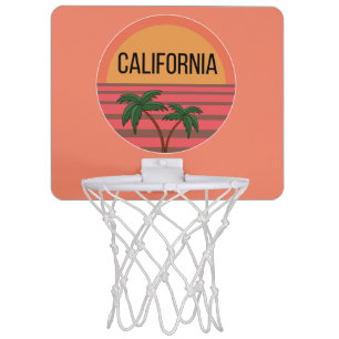 California Cute Design Gift Ideas Sunset Palms Mini Basketball Hoop