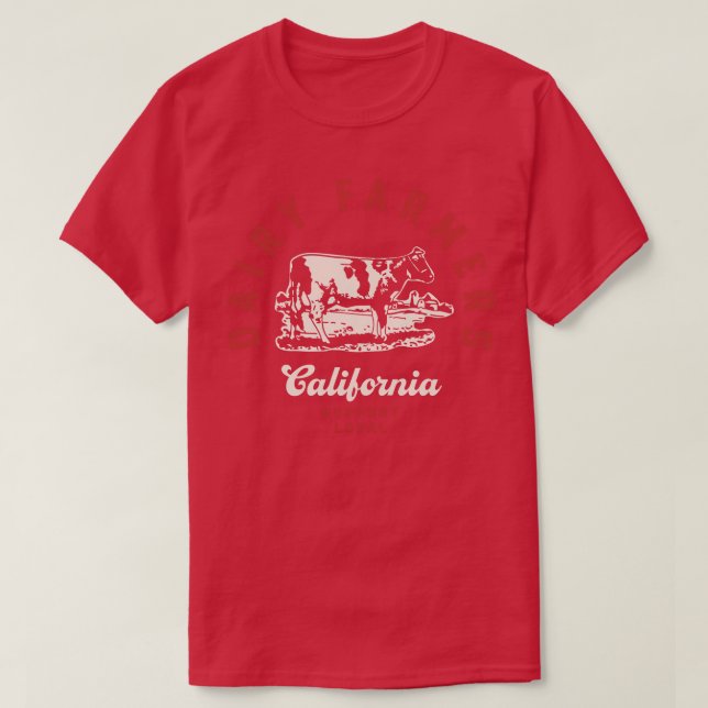 California Dairy Farmers Milk Cows Dairy Farms T-Shirt (Design Front)