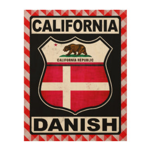 California Danish American Wood Wall Art