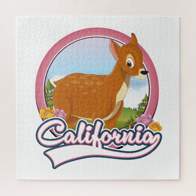 California Deer vacation logo Jigsaw Puzzle (Vertical)