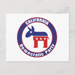 California Democratic Party Invitation Postcard