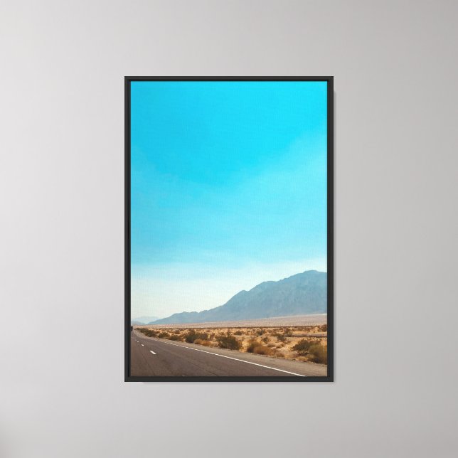 California Desert Highway Canvas Print (Front)