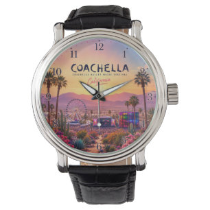 California Desert Music Festival Sunset Palm Trees Watch