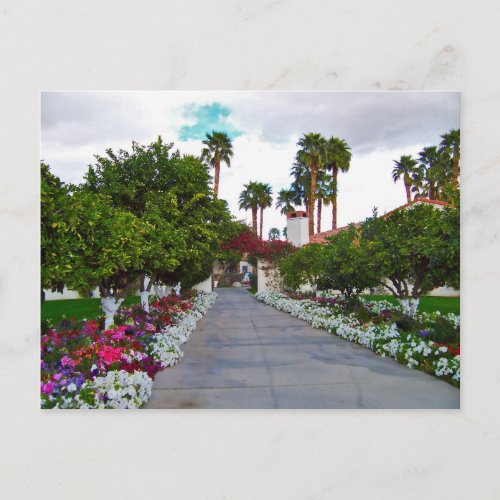 California Desert Resort Postcard