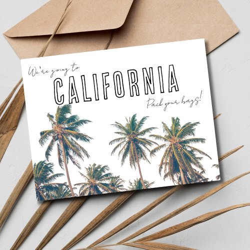 California Destination Wedding Save the Date Postcard