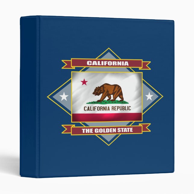 California Diamond 3 Ring Binder (Front/Spine)