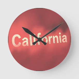 California Dream Vibes Round Clock