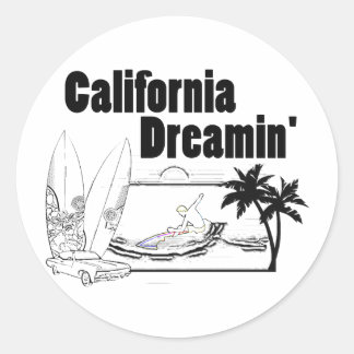 California Dreamin' Classic Round Sticker