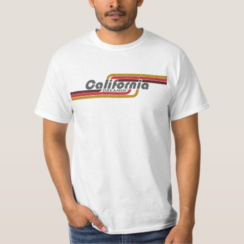 California Dreamin Patriotic Tee T_Shirt Design