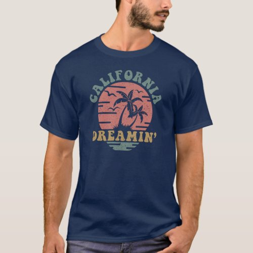 California Dreamin Patriotic Tee T_Shirt Design