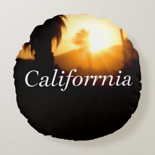 California Dreamin’ Round Pillow