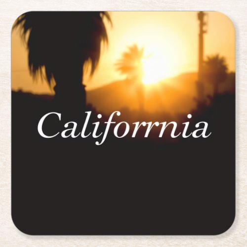 California Dreamin’ Square Paper Coaster