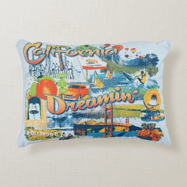 California Dreaming Accent Pillow (Front)