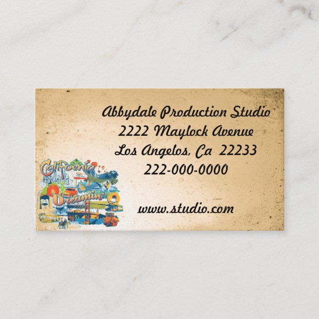 California Dreaming Business Card (Front)