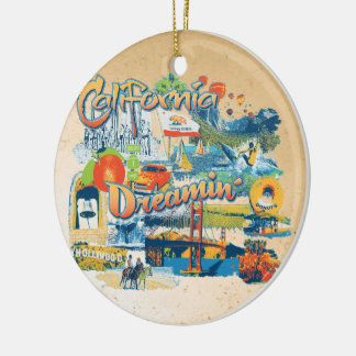 California Dreaming Ceramic Ornament