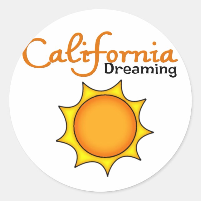California Dreaming Classic Round Sticker (Front)