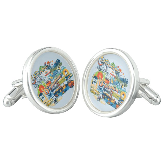 California Dreaming Cufflinks (Angled)