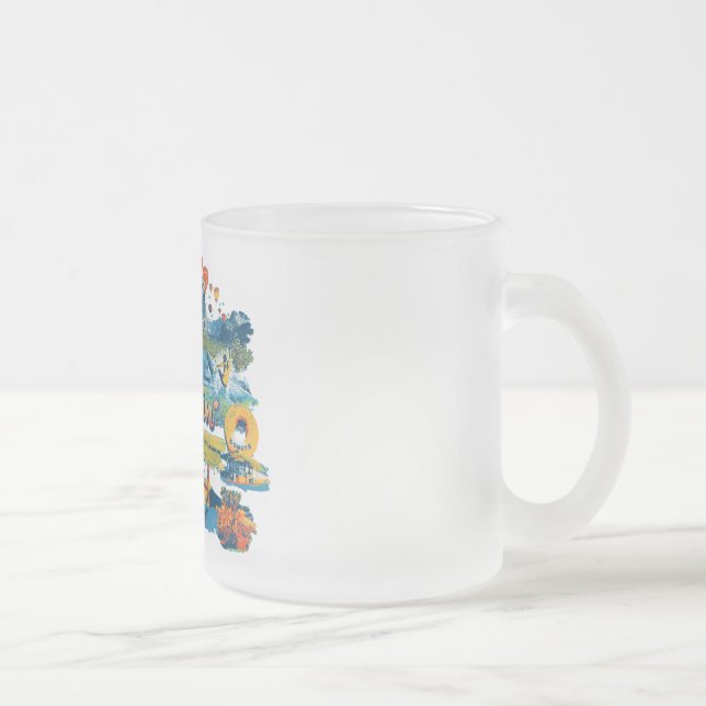 California Dreaming Frosted Glass Coffee Mug (Right)