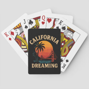 California Dreaming Golden Gate Bridge Sunset Poker Cards