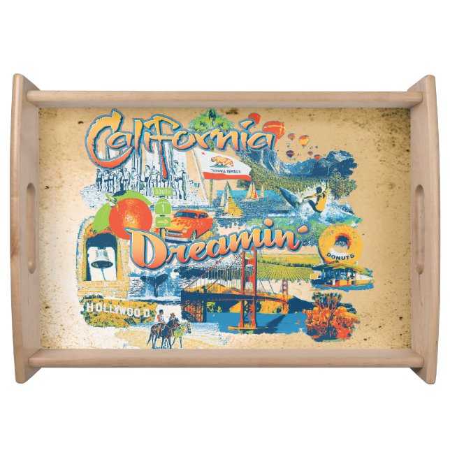 California Dreaming Home Decor Serving Tray (Front)