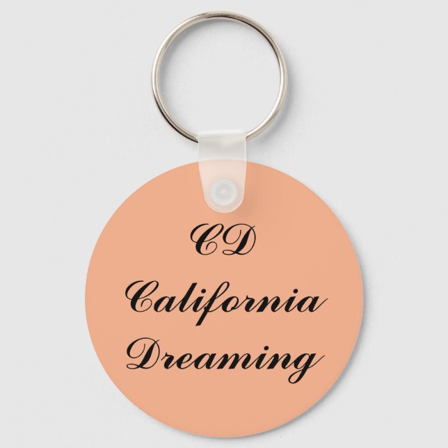 California Dreaming Monogram Keychain (Front)