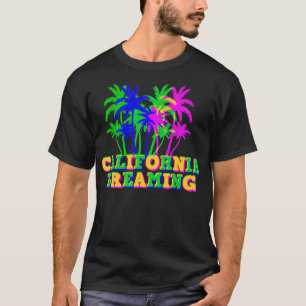 California Dreaming Multi Color Souvenir  T-Shirt