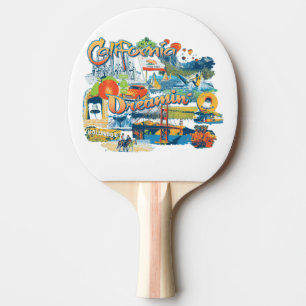 California Dreaming Ping Pong Paddle