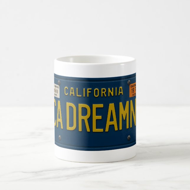 California Dreaming - Retro 1969 License Plate Coffee Mug (Center)