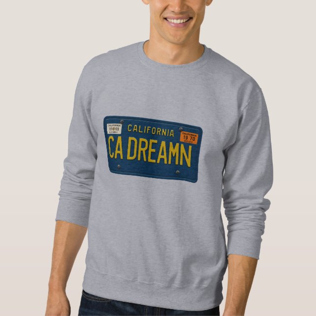 California Dreaming - Retro 1969 License Plate Sweatshirt (Front)