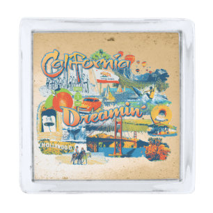 California Dreaming Silver Finish Lapel Pin