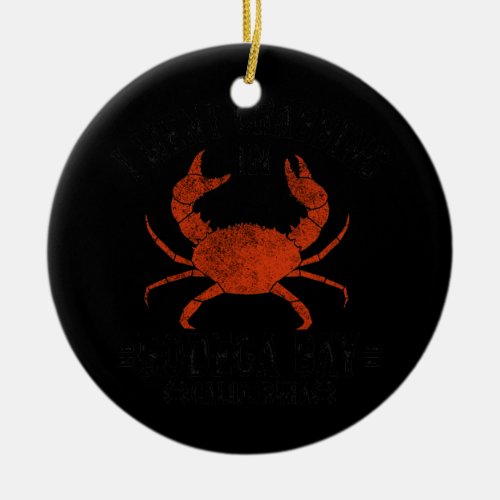 California Dungeness Crabbing Bodega Bay Ceramic Ornament