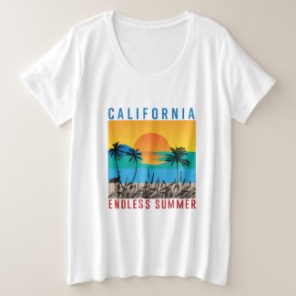 California Endless Summer  Plus Size T-Shirt