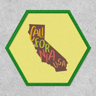 California Epic State Shape Logo Design Patch