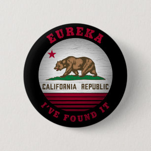 CALIFORNIA EUREKA STATE FLAG BUTTON