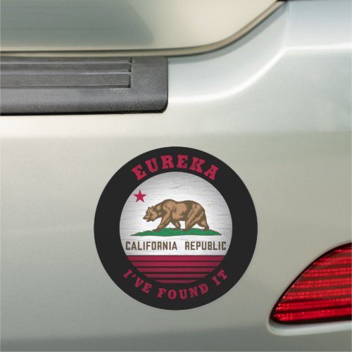 CALIFORNIA EUREKA STATE FLAG CAR MAGNET