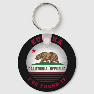 CALIFORNIA EUREKA STATE FLAG KEYCHAIN