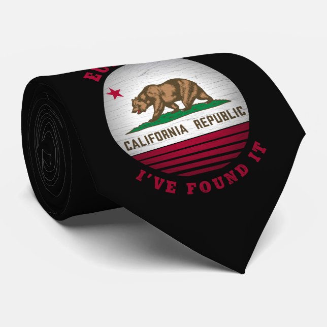 CALIFORNIA EUREKA STATE FLAG NECK TIE (Rolled)