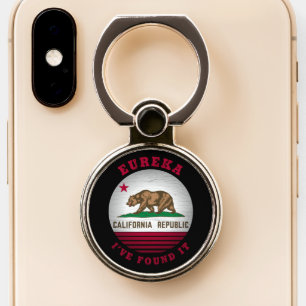 CALIFORNIA EUREKA STATE FLAG PHONE RING STAND