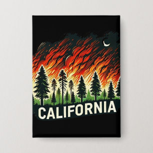 CALIFORNIA FIRE Keychain Button