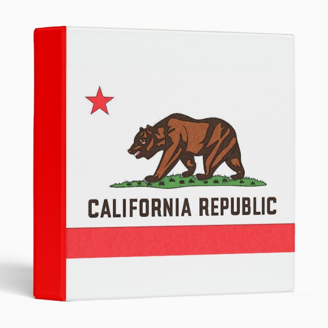 CALIFORNIA FLAG 1" Ring Binder (Front/Spine)